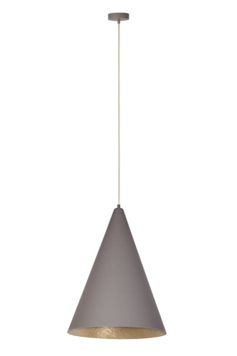 Vesuvio D35 lampa wisząca 1xE27 taupe/złota 41056