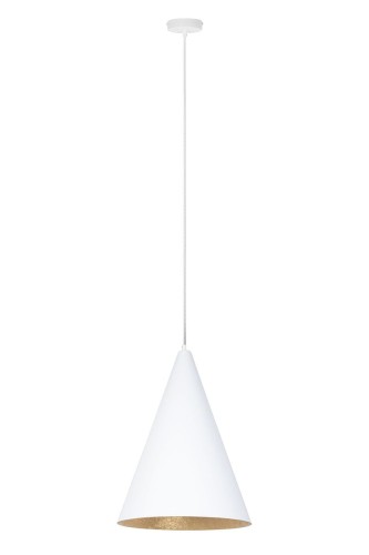 Vesuvio D35 lampa wisząca 1xE27 biała/złota 41026