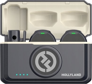 Mikrofon Hollyland HOLLYLAND LARK M2 COMBO – BEVIELIS LAVALIER MIKROFONAS DUO, SHINECHARCOAL