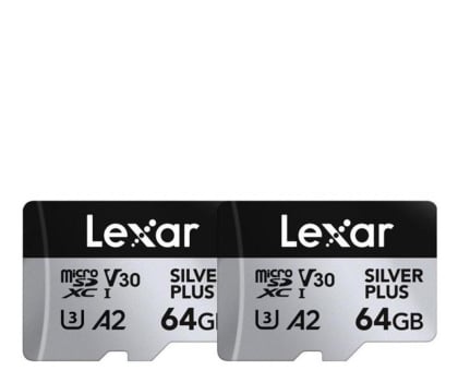 Lexar 2x64GB microSDXC Silver Plus UHS-I U3 A2 V30