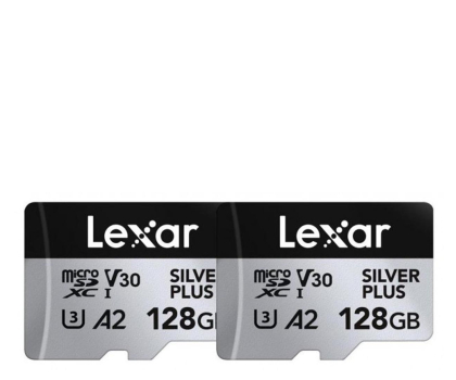 Lexar 2x128GB microSDXC Silver Plus UHS-I U3 A2 V30
