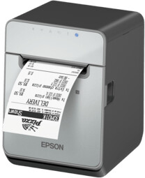 Epson TM-L100, 8 dots/mm (203 dpi), cutter, linerless, USB, RS232, Ethernet, black