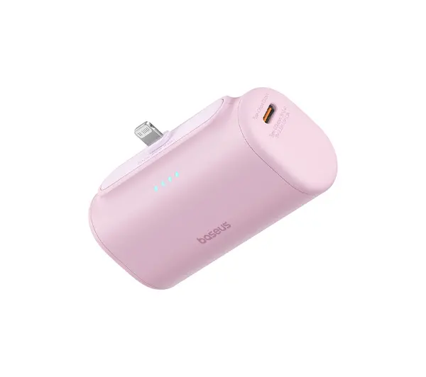 Baseus Compact IP 5000mAh 20W Lightning Różowy