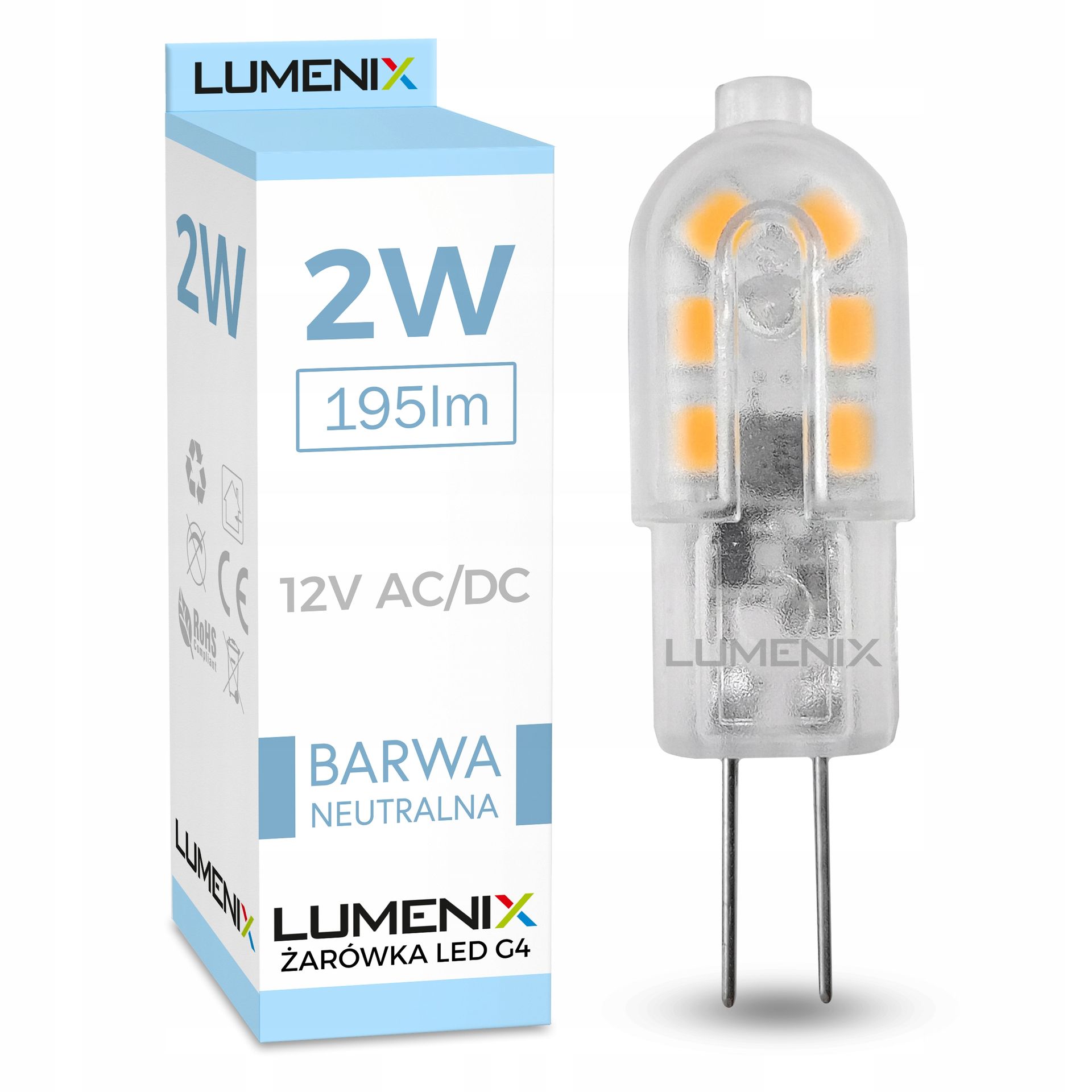Żarówka Led G4 2W 20W Smd mini 12V Ac/dc