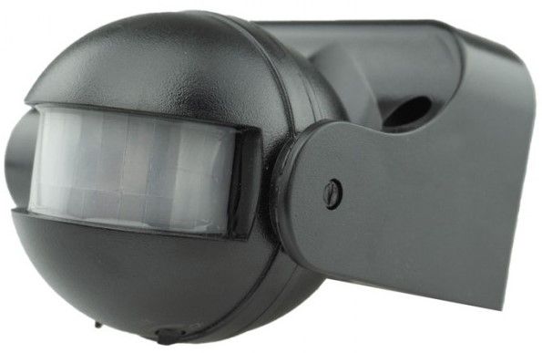 Eco Light Czujnik ruchu i zmierzchu czarny Led Pir 180 stopni 300W CP-2C