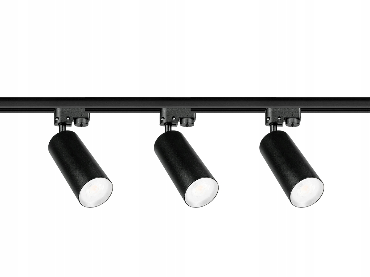 Oświetlenie Szynowe Led 3x Lampa Reflektor GU10 Szynoprzewód 1,5m 1-Fazowy