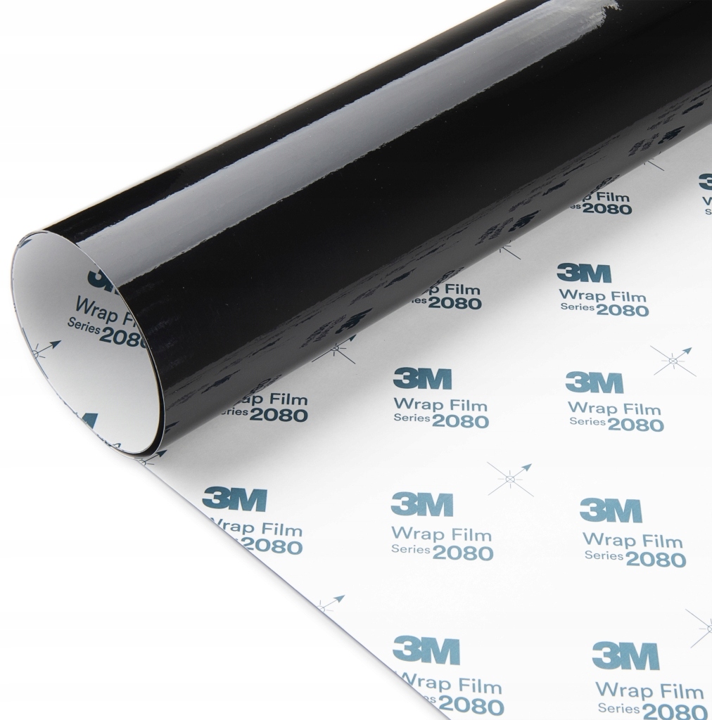 3M Folia Czarny Połysk Czarna G12 2080 Gloss Okleina Samochodowa 152x20cm