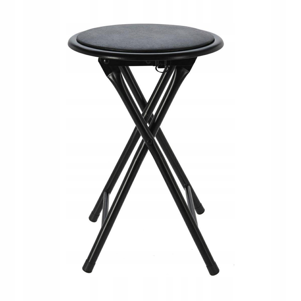 Taboret Składany metalowy okrągły krzesło 45cm