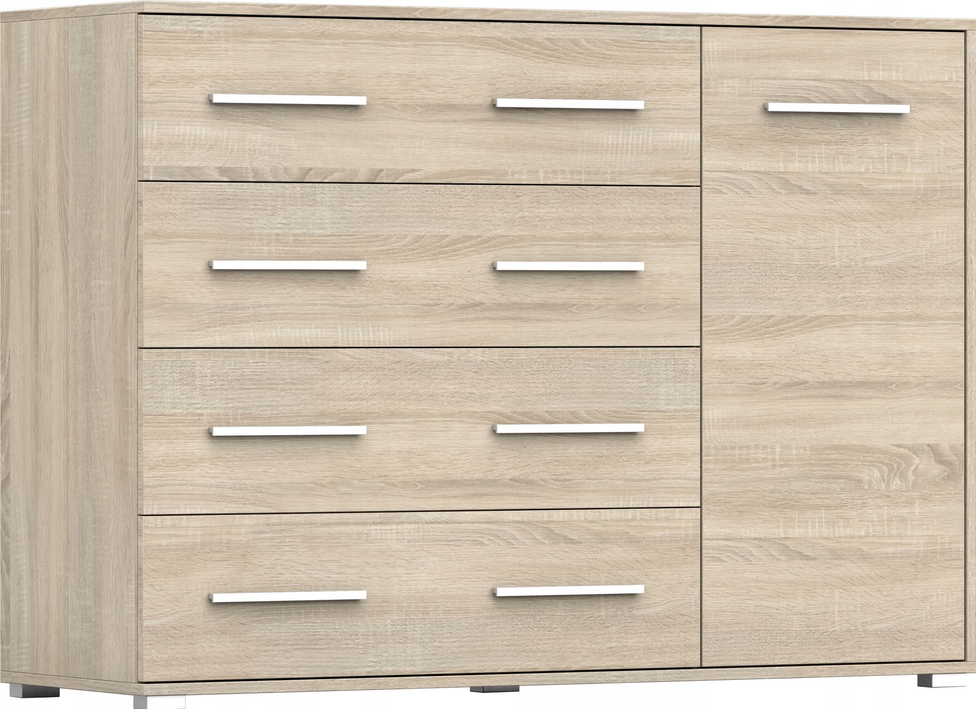 Komoda Frida 02 135 cm Duża pojemna szuflady półki Sonoma Producent