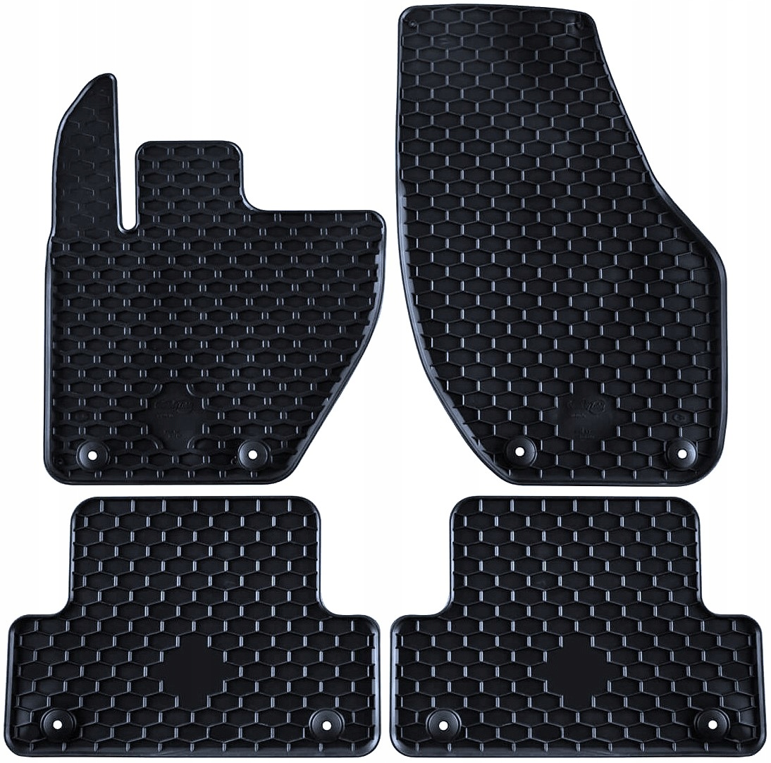 Dywaniki gumowe do Volvo V40 II (2012-2019) miarowe czarne zestaw