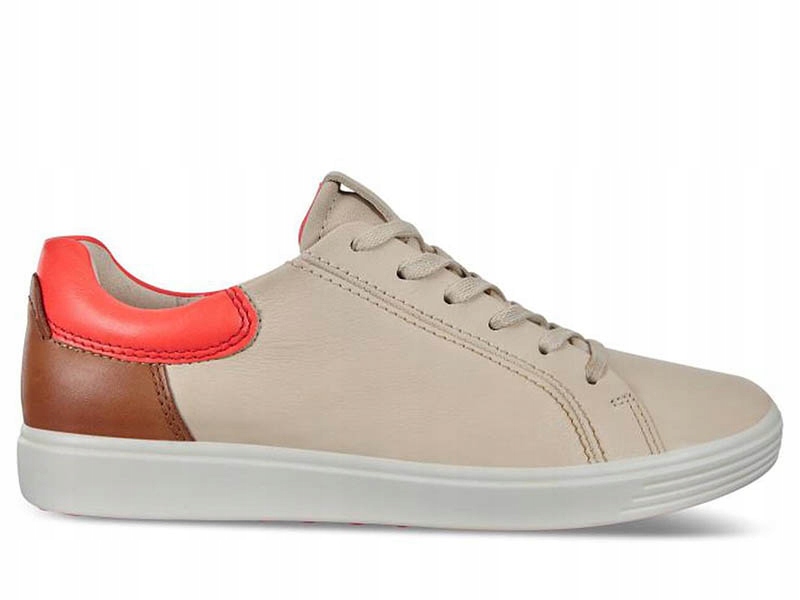 Ecco Soft 7 Buty sportowe damskie beżowe skóra 36
