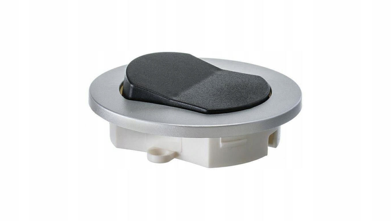 Włącznik meblowy srebrny wpuszczany fi65 230V 2,5A z kablem 2m 2x0,75mm2 (s