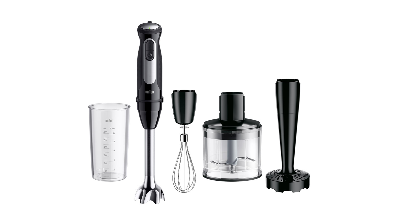 Braun blender ręczny MultiQuick 5 Pro MQ55.307.M 1000 W, czarny