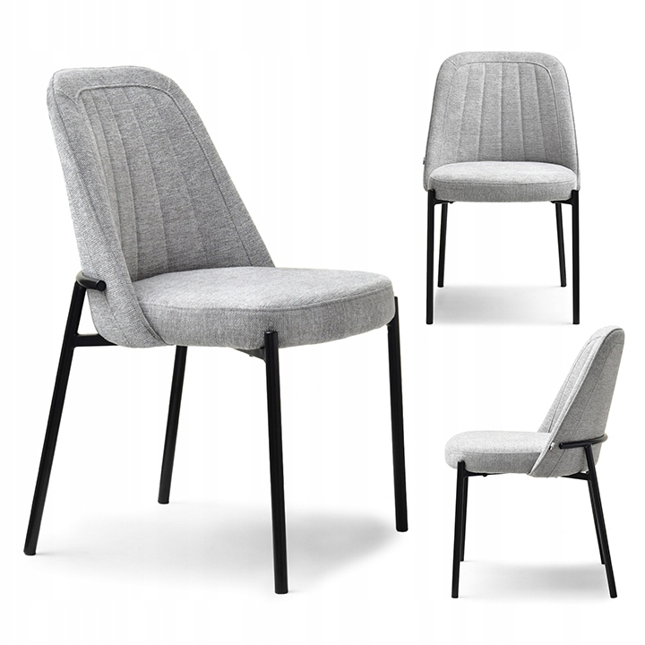 Nowoczesne Krzesło Do Siedzenia Na Ozdobnej Podstawie Ernest Szare