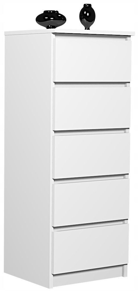 Komoda Biała York 40 5 Szuflad