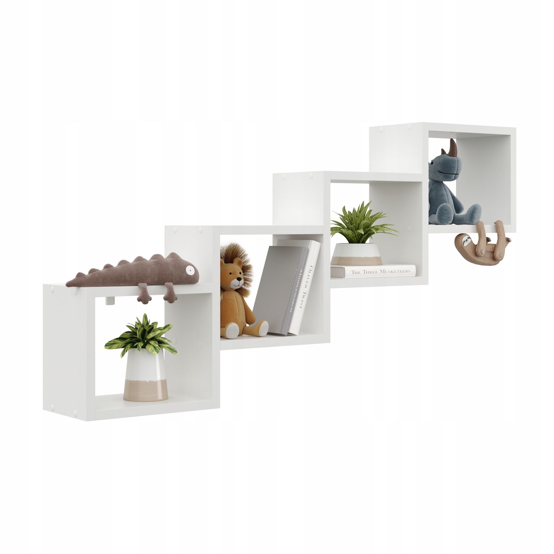 Regał Na Książki Na Kwiaty Półka Wisząca Szafka Ścienna Meble Do Salonu 8