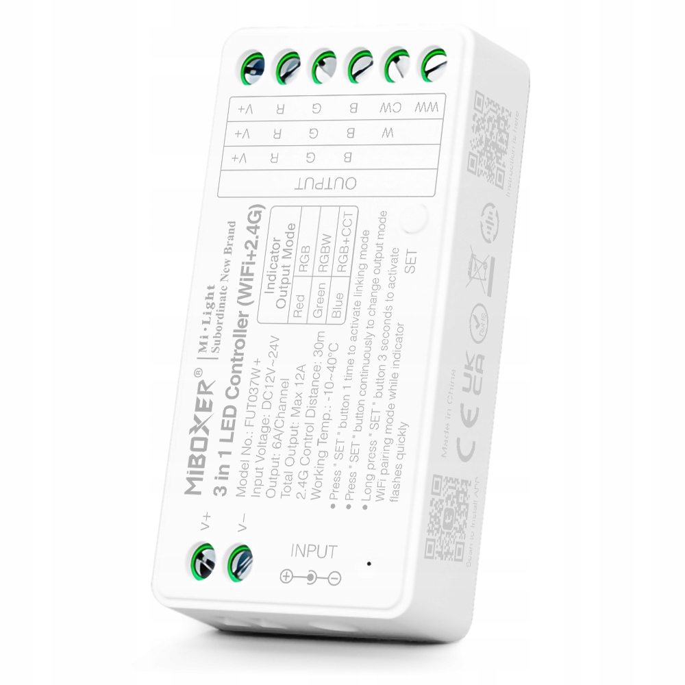 Sterownik Kontroler Do Taśma Led 3w1 Biały WiFi MiLight FUT037W+ Miboxer