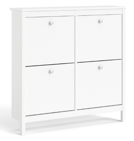 Szafka na buty duża stojąca biały mat 102 x 25 x 103 cm na 12 par butów