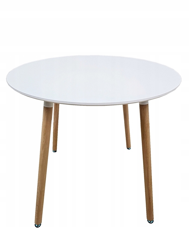 Nowoczesny Skandynawski Biały Okrągły Stół 80 cm do Salonu Jadalni Kuchni