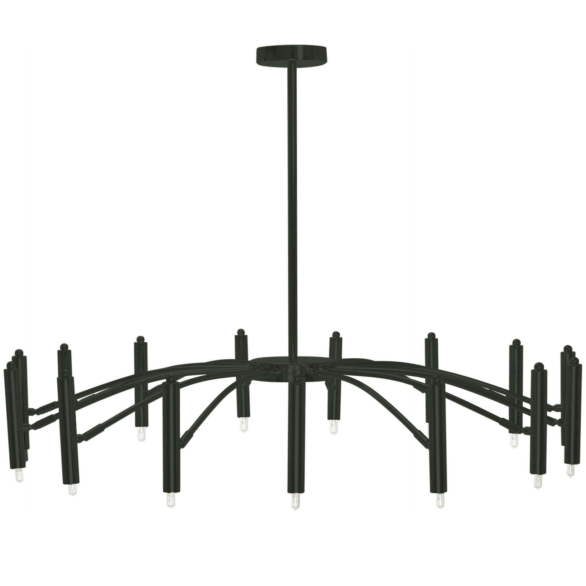 Lampa Sufitowa Wisząca Czarna Nowoczesna 15x25W G9