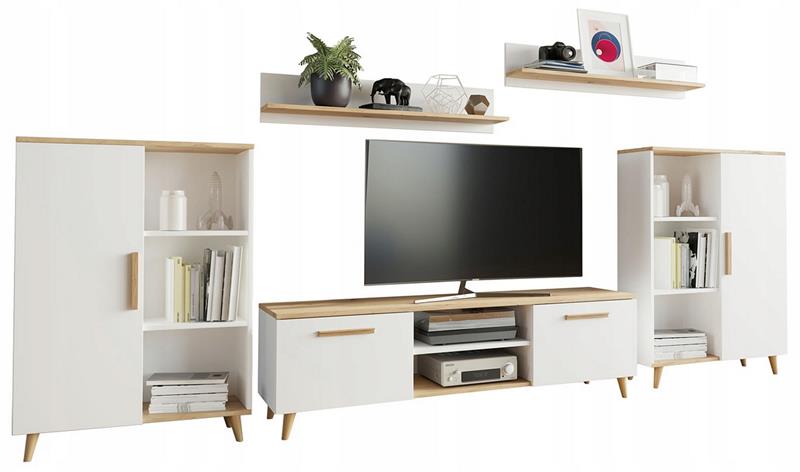 Meblościanka Oslo 2 artisan-biały skandynawski Per