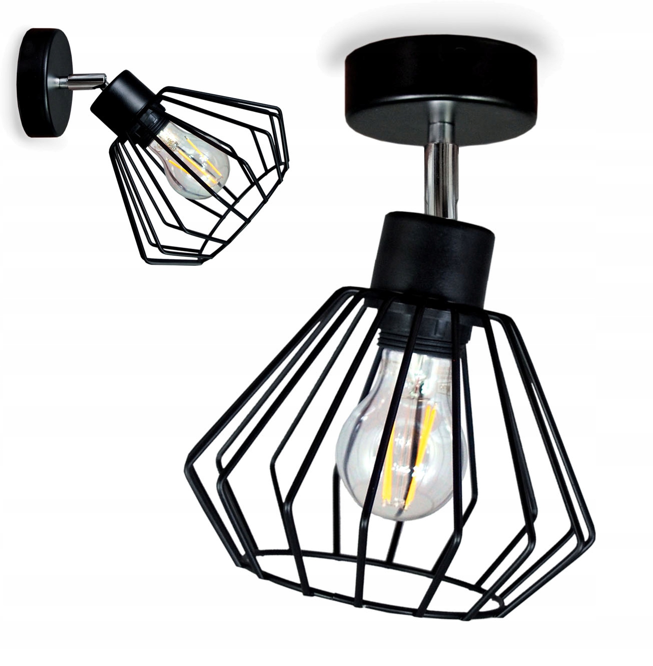 Lampa sufitowa plafon żyrandol loft Brylant drut 1