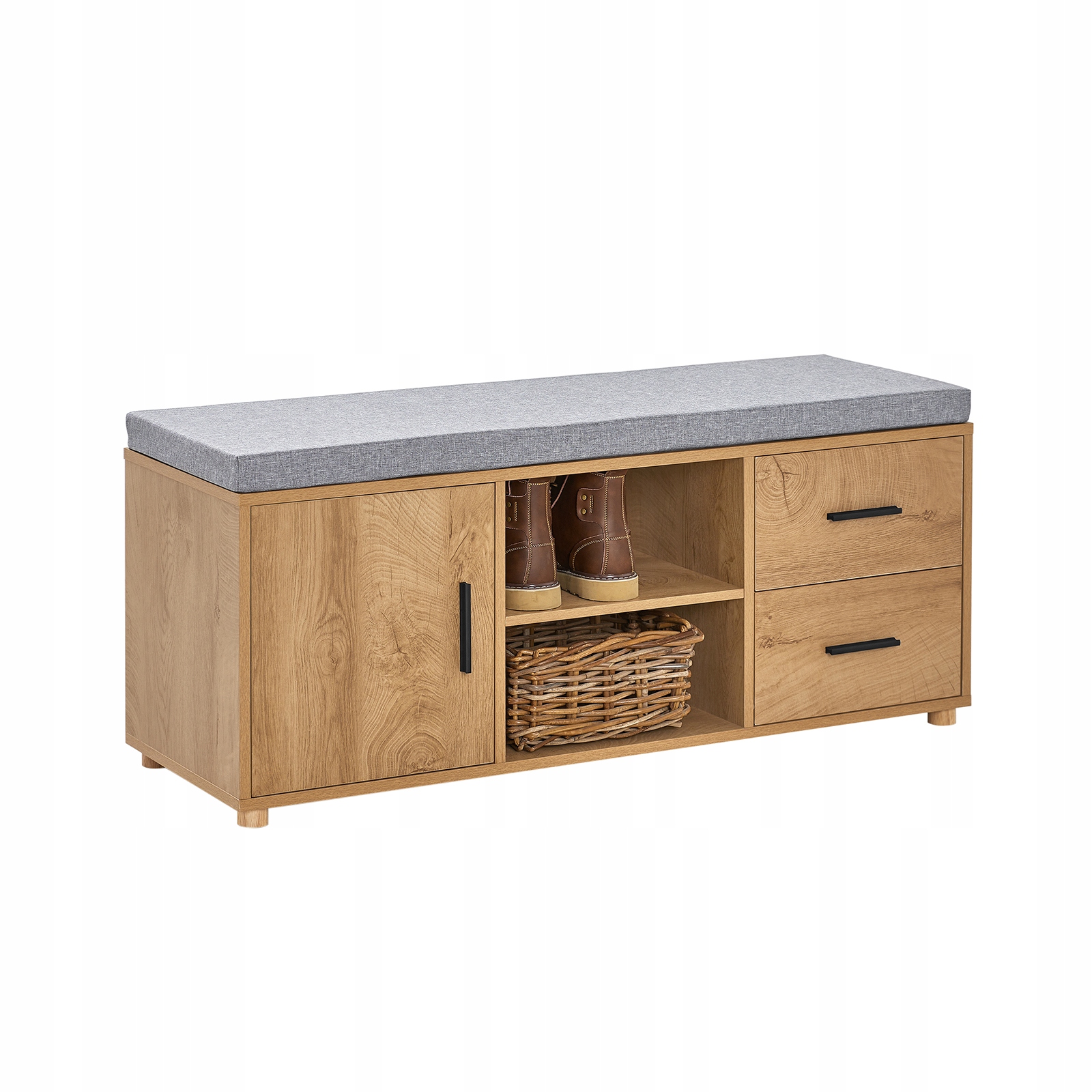 SoBuy Stojak Ławak na buty Szafka przedpokój 2 Szuflady 110 cm FSR148-N