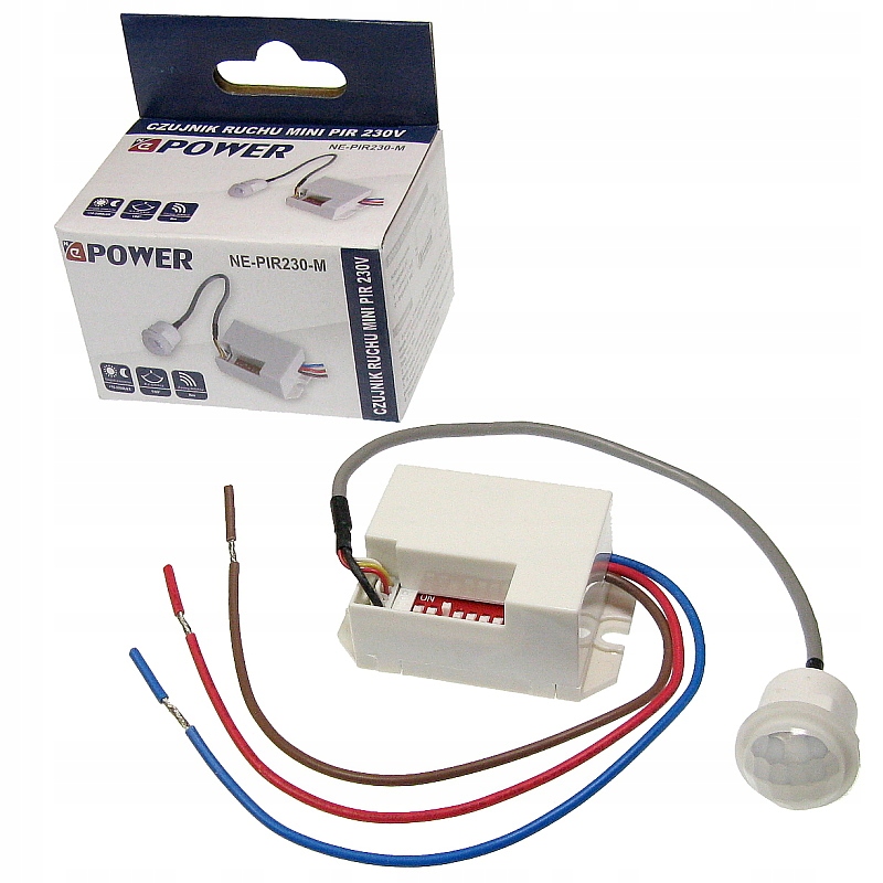 Czujnik ruchu Mini Pir 230V Ac Led Schodowy czujka zmierzchu sonda sensor