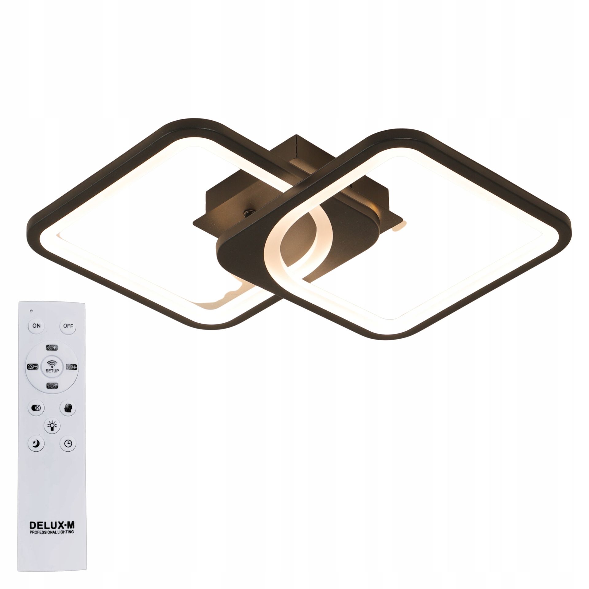 Lampa sufitowa czarna nowoczesna wisząca Plafon modern Led Pilot 46W