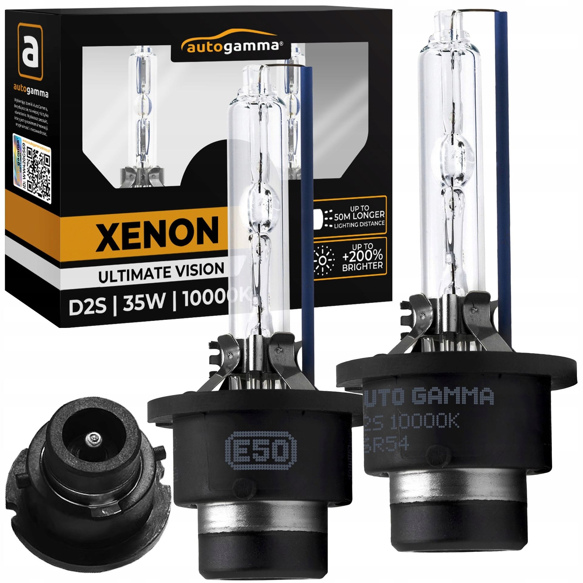 Żarniki Xenon Ksenon D2S 35W 10000K Homologacja Ultimate Vision Komplet