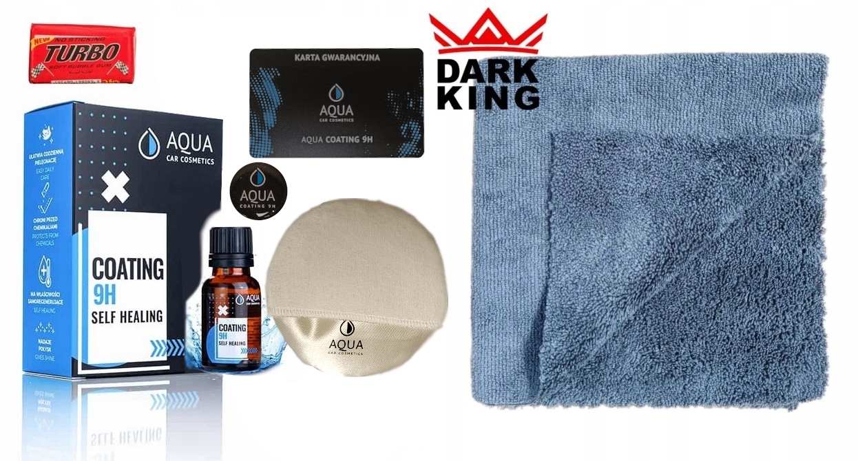 Aqua Coating 9H 15ml powłoka ceramiczna Dark King Rag Mikrofibra