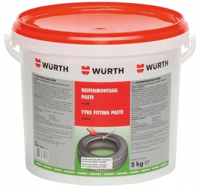 Wurth Pasta Do Montażu Opon Montażowa Biała 5KG 0890122
