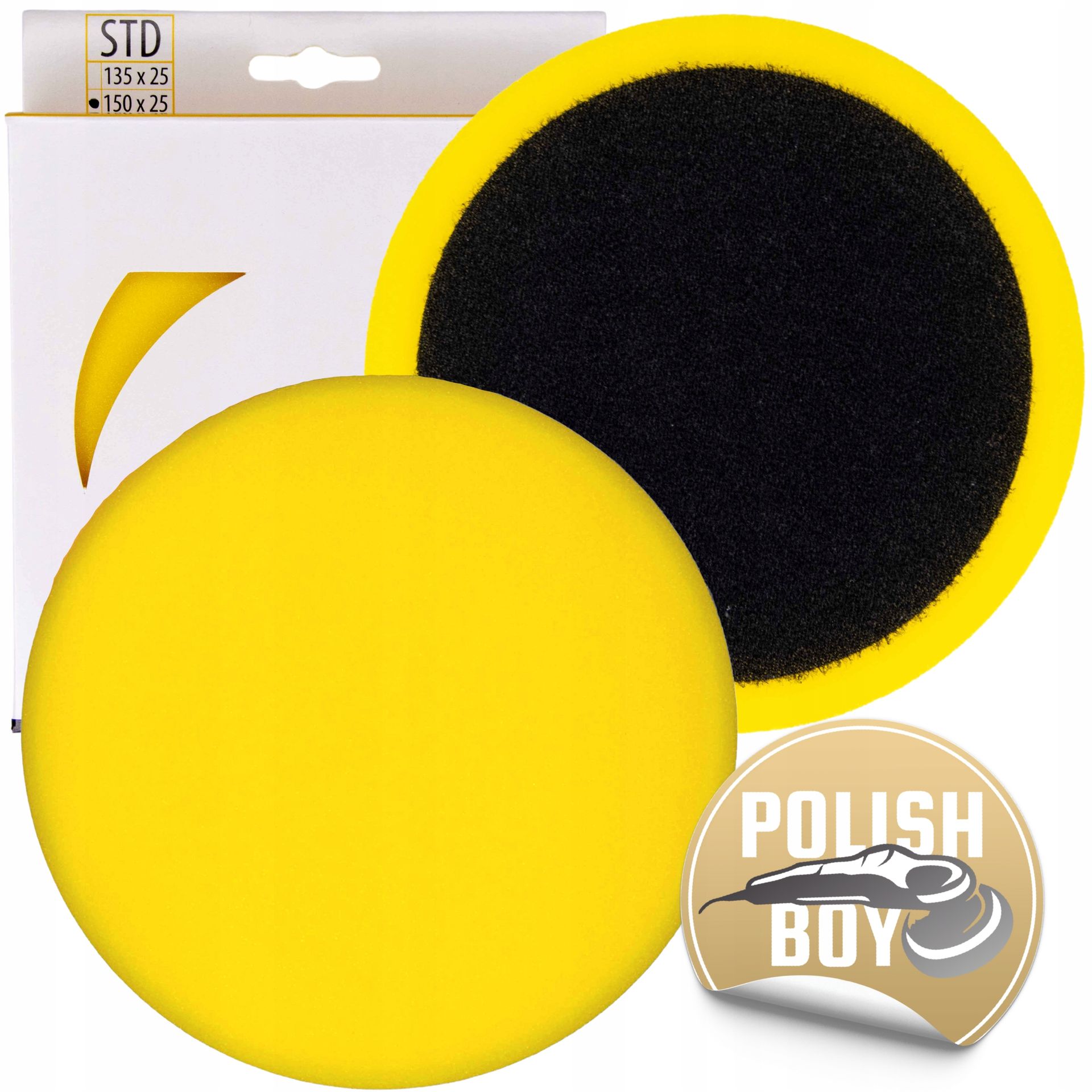 Nat Gąbka Polerska Żółta 150mm