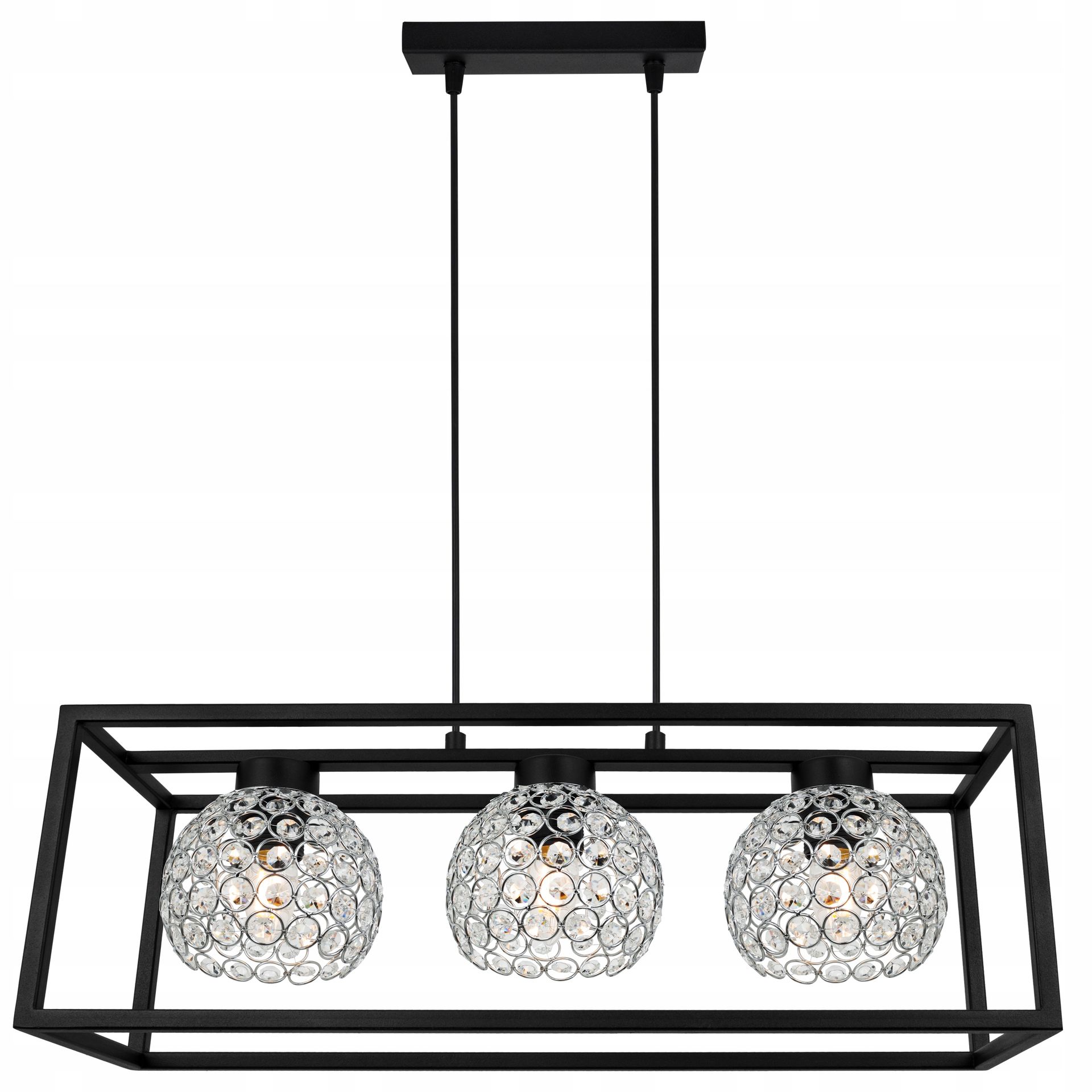 Lampa Sufitowa Wisząca Żyrandol Loft Klatka Kula Glamour Nad Stół