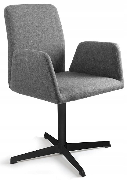 Fotel Brava Unique szary biurowe krzesło konferencyjne obrotowe poczekalnia