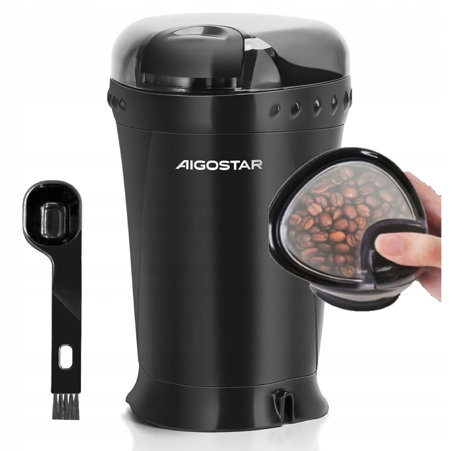 Młynek do kawy Aigostar 200W, Bpa Free, Elektryczny, Ziarna, Zioła
