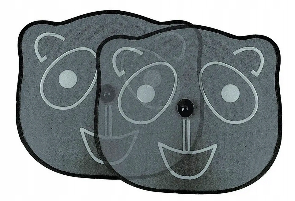 2x osłony samochodowe na szyby przyssawki czarne panda przeciwsłoneczne