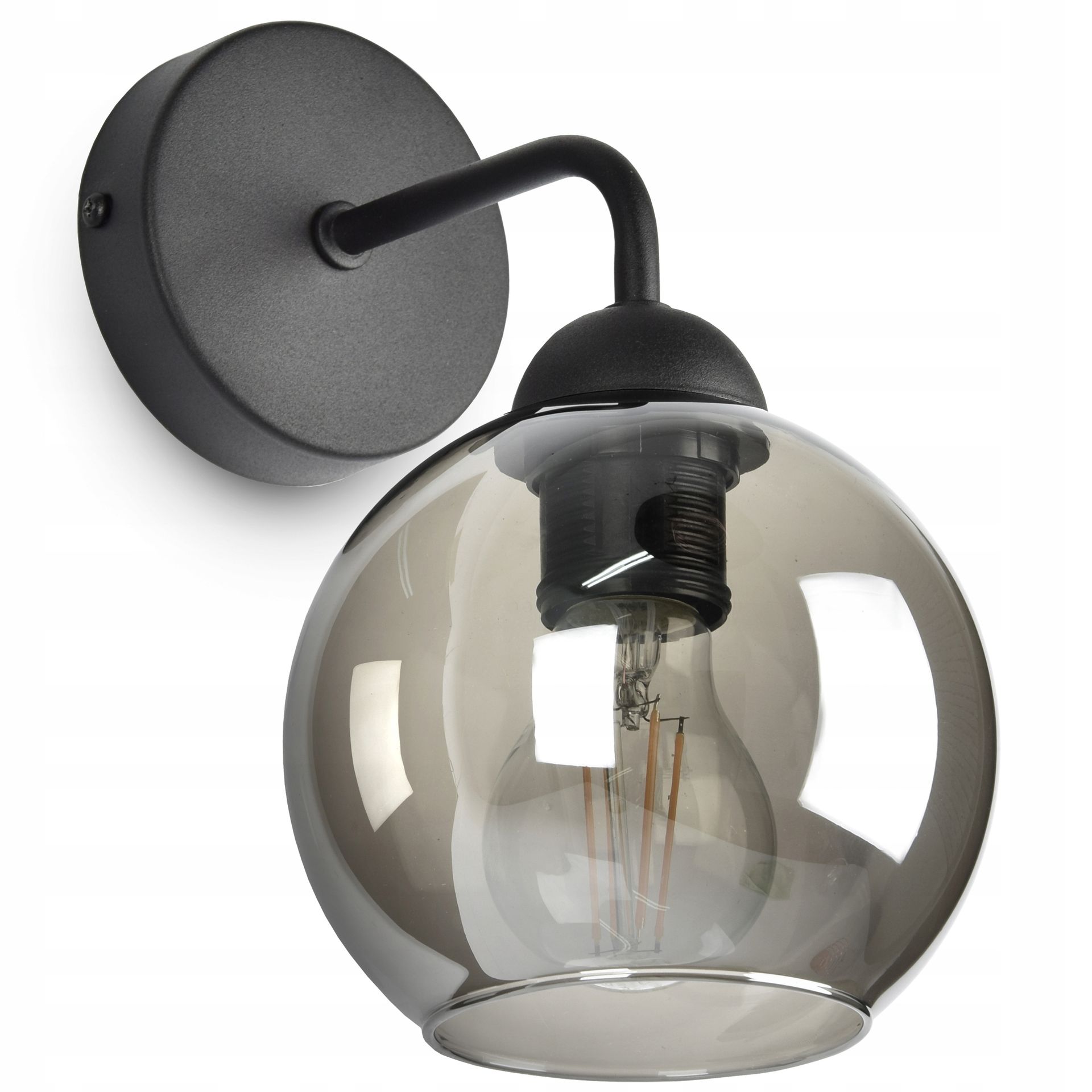 Szklana Lampa Ścienna Kinkiet Led Kula Kule