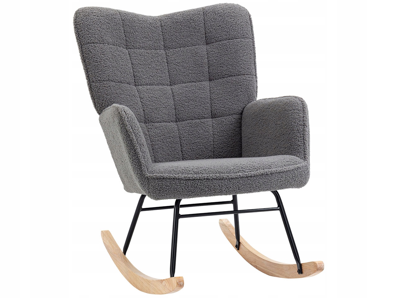Fotel bujany Homcom odcienie szarości