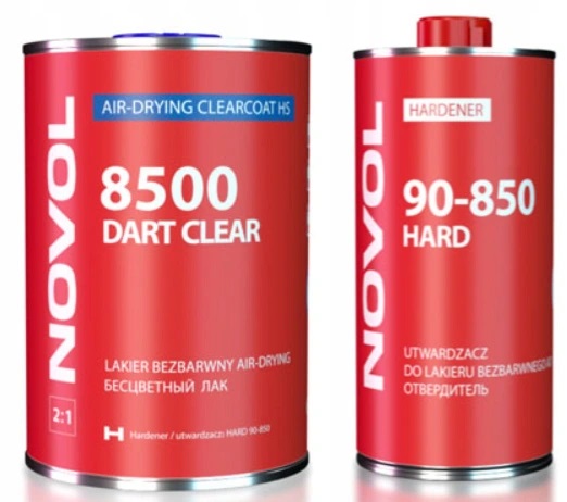 Novol 8500 Lakier bezbarwny Dart 1l+utw 0,5l
