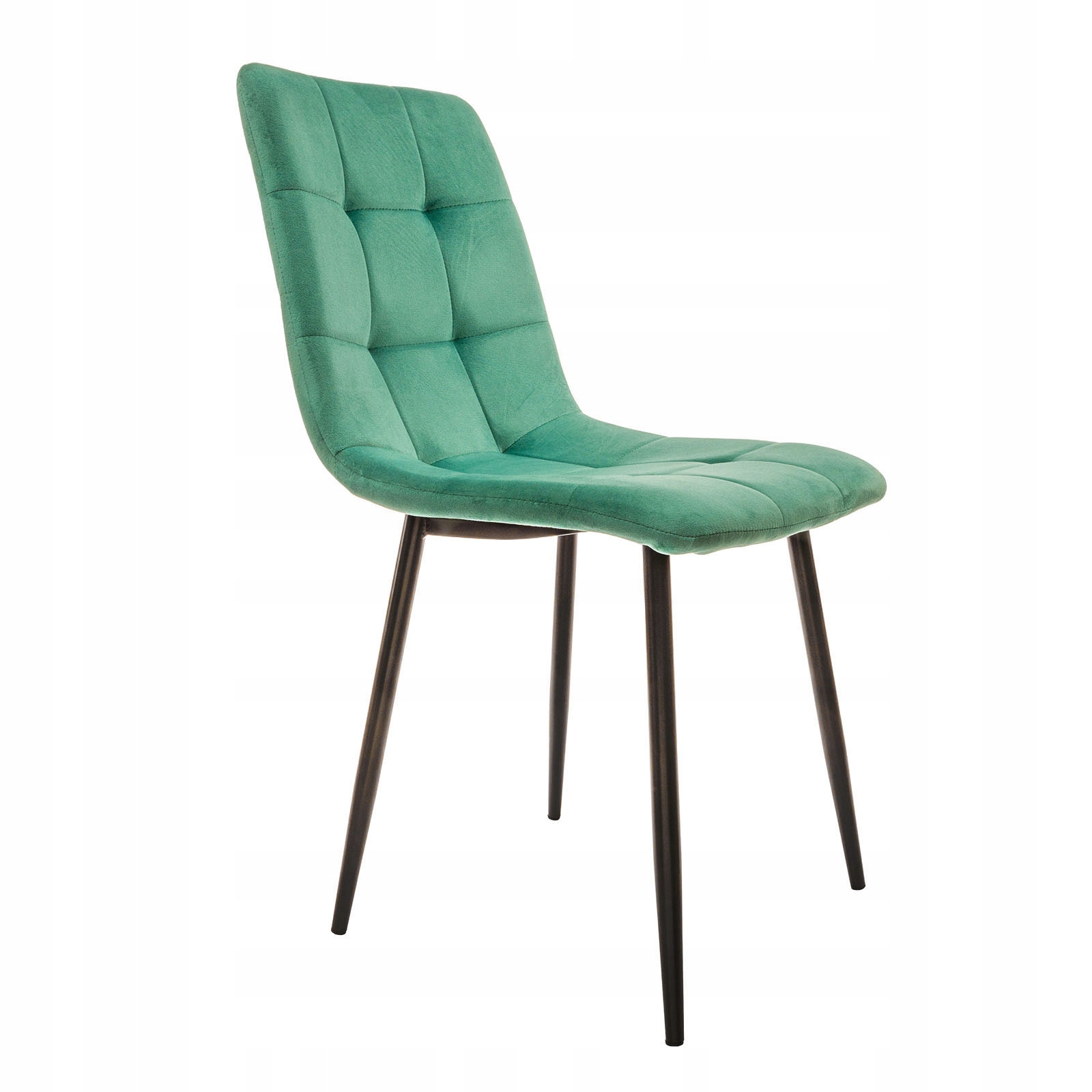 Krzesło tapicerowane welur Krzesło zielone salon nowoczesne industrialne