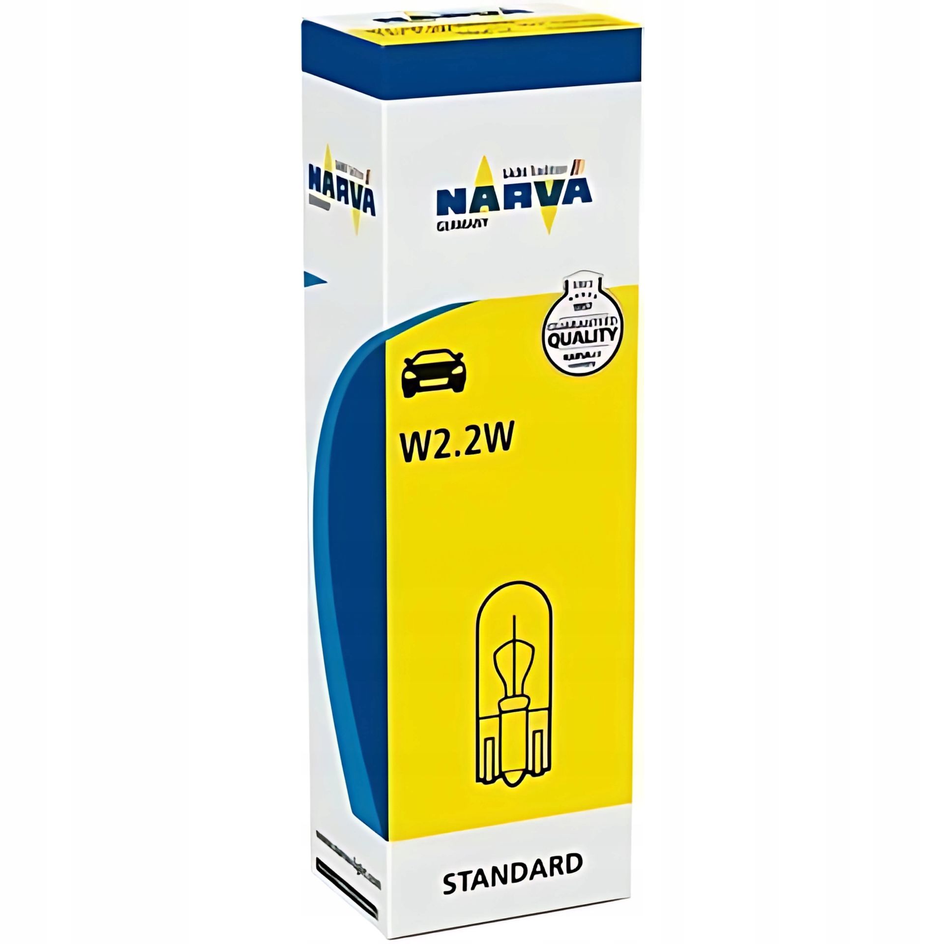 Narva 170593000 Żarówka 12V W2.2W 2.2W W1.2X9.5D Szklana Niezawodna