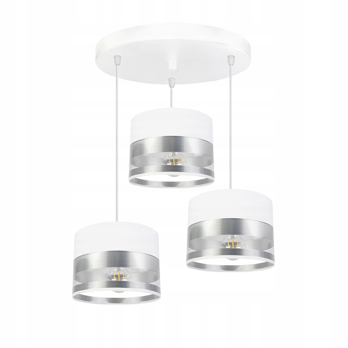 Lampa sufitowa Milo żyrandol biały 3 punktowy E27 Nowoczesna