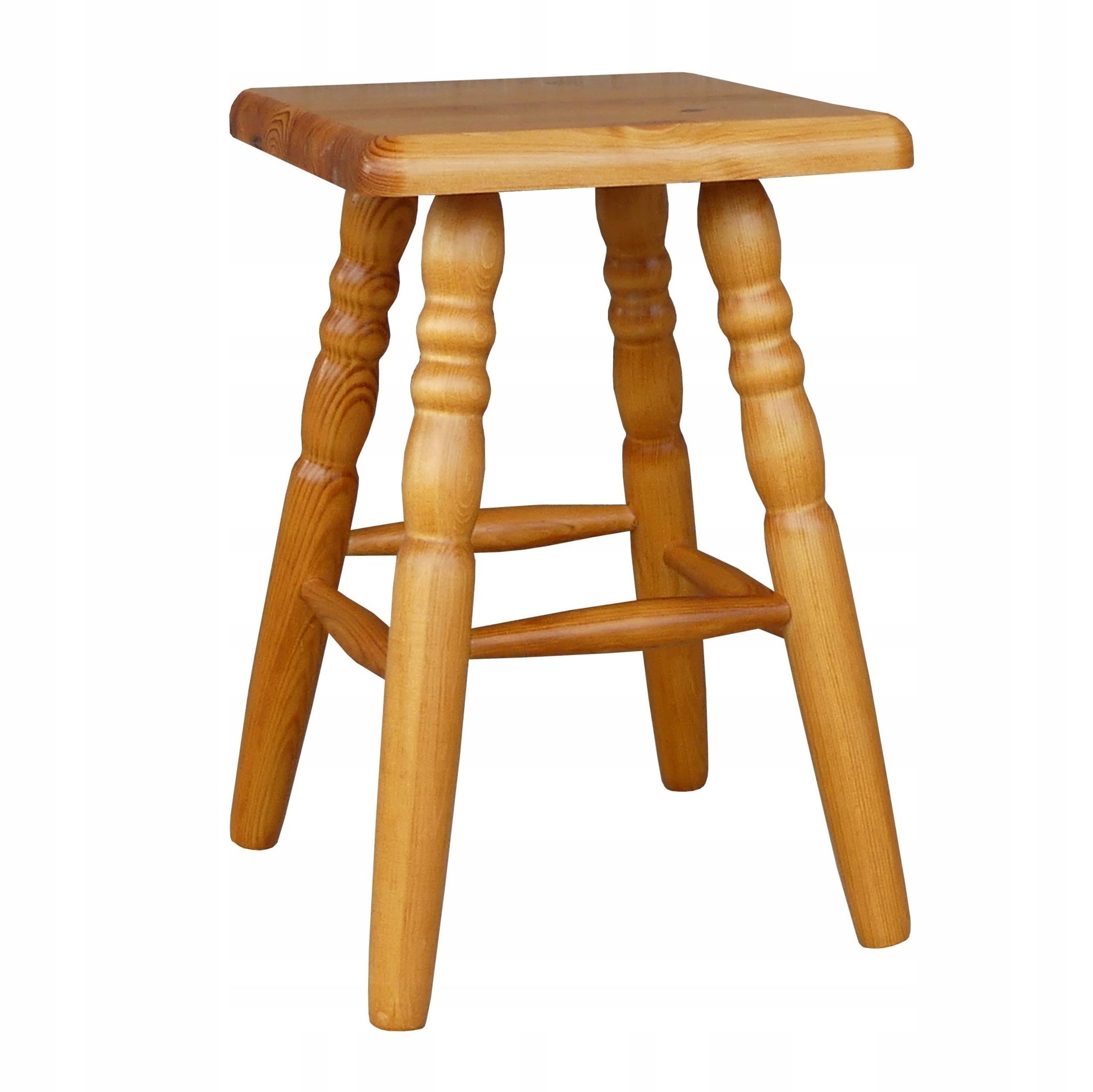 Taboret Kuchenny Stołek Toczony Kwadrat olcha