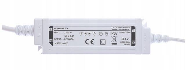 Zasilacz Led Espe LP-10024 24V 4,16A 100W IP67 wodoodporny