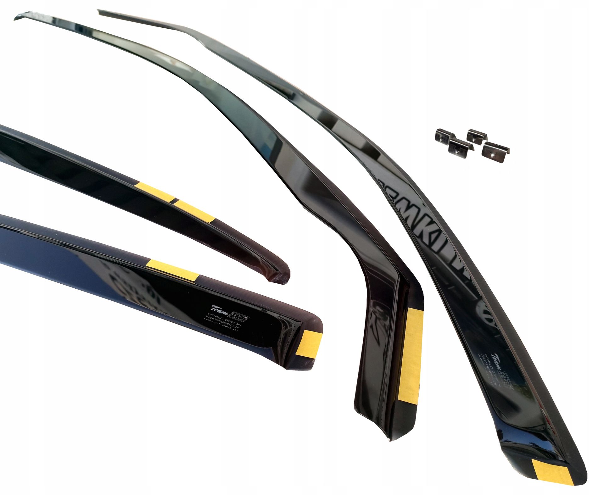Owiewki szyb Peugeot 206 206+ 1998-2012 przód+tył