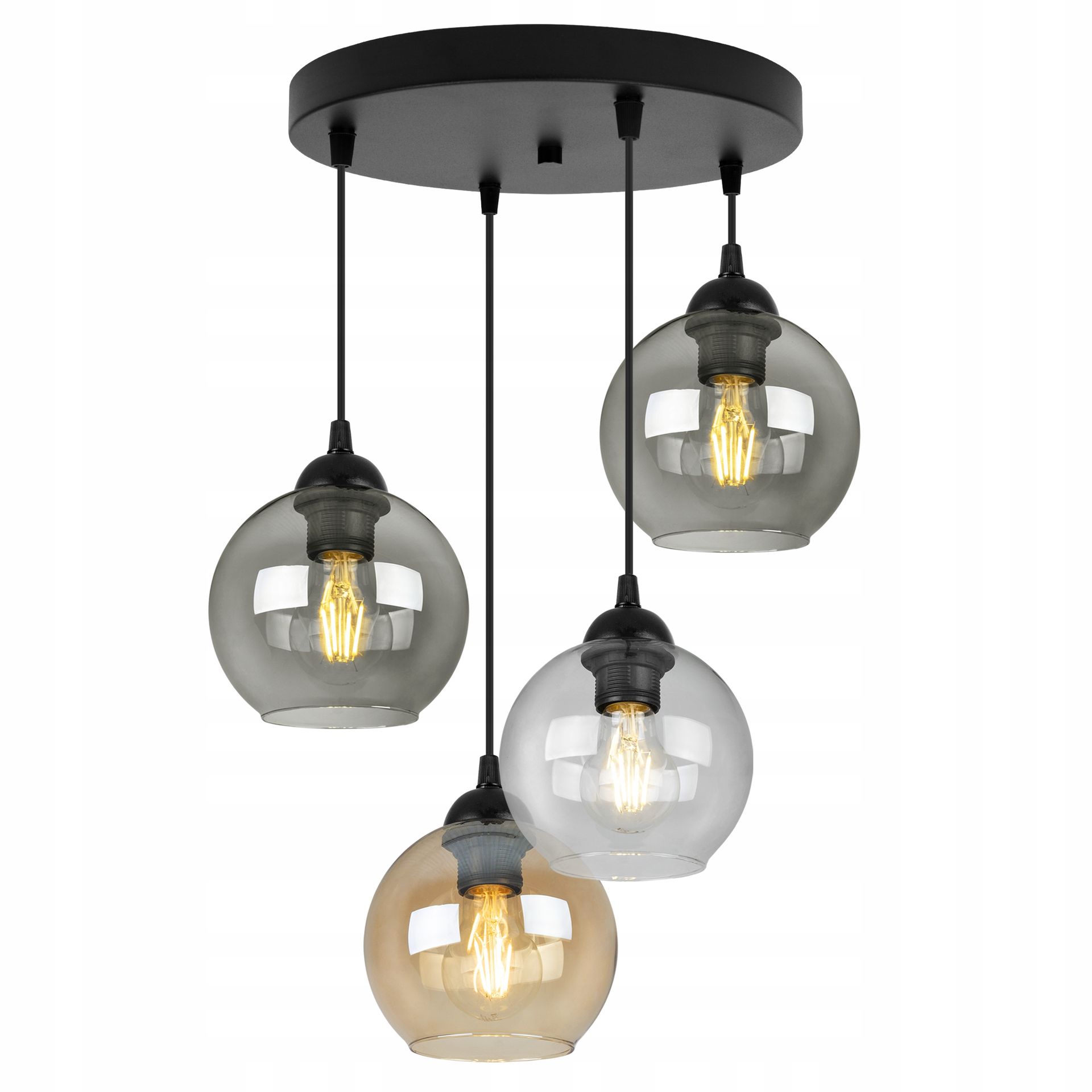 Lampa Sufitowa Wisząca Żyrandol Szklane Kule Loft Nowoczesne Nad Stół Wyspę