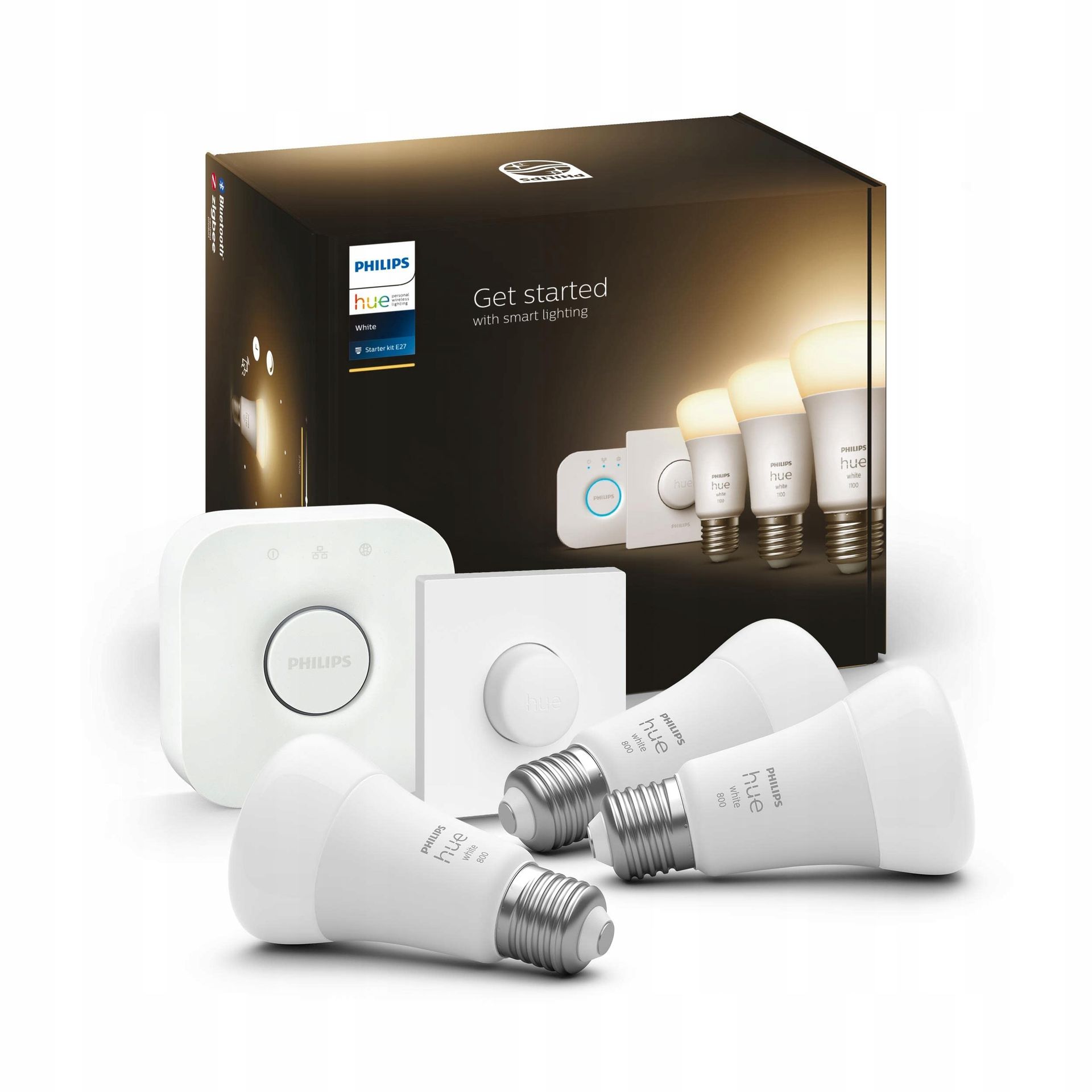 Philips Hue White Zestaw startowy 3xE27 1100lm, 8W