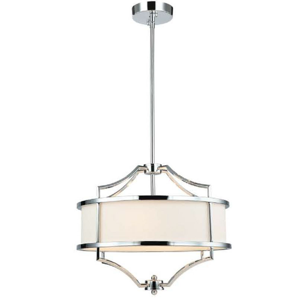 Art Deco Lampa wisząca żyrandol Stesso 4 chromowana stylowa