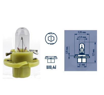 Zarowka 12V BX8,4D 1,3W Green